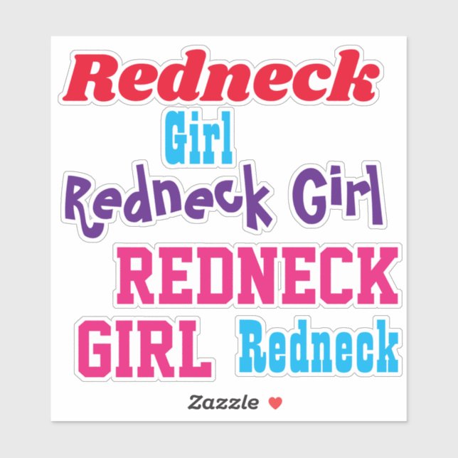 Adesivo Notebook Redneck Girl Clear Stickers Car or Laptop (Folha)