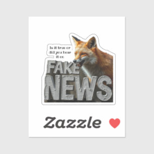 Adesivo Notícias Falso Fox Kamala Mídia Humorística Person