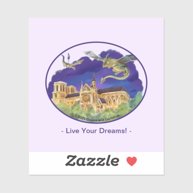 Adesivo Notre Dame Vinyl Sticker - Sonhos (Várias Dimensõe (Folha)