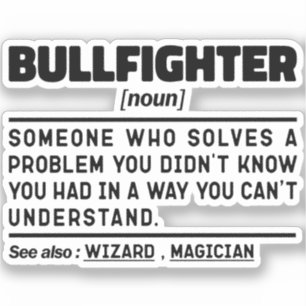 Adesivo Noun Funny Matador Bullighting Lover