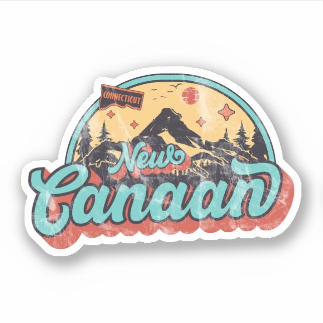 Adesivo Nova Canaã, Connecticut (Frente)