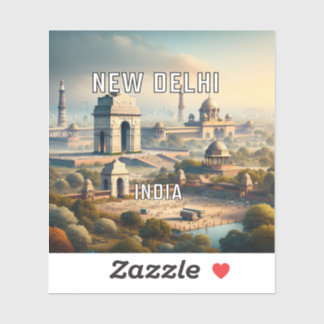 Adesivo Nova Delhi Índia vinil de 3 polegadas