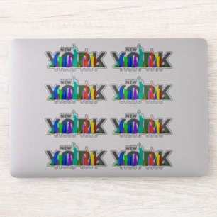 Adesivo Nova Iorque   8"x 8"- Transparente brilhante