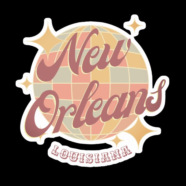 Adesivo Nova Orleans City Louisiana Retro Vintage (Criador carregado)