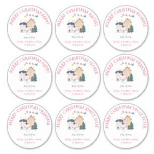 Adesivo Nove Grandes Nomes Diferentes Sleigh Feliz Natal