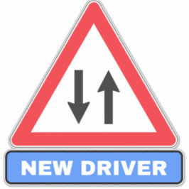 Adesivo Novo condutor na estrada (alerta do carro)
