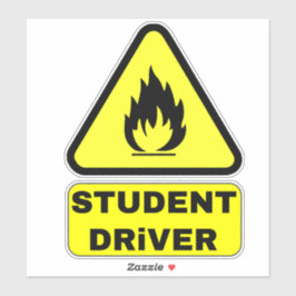 Adesivo Novo driver engraçado para estudantes (Drivers de 