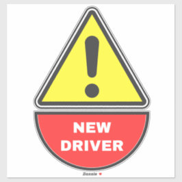 Adesivo Novo driver (Sign de alerta)