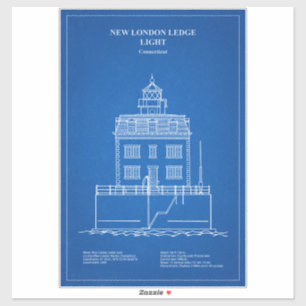 Adesivo Novo farol de Londres - Connecticut - AD