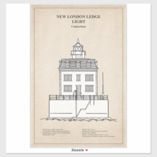 Adesivo Novo farol de Londres - Connecticut - SBD