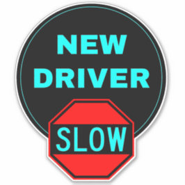 Adesivo Novo Sinal de Driver (Condução Segura Lentamente)