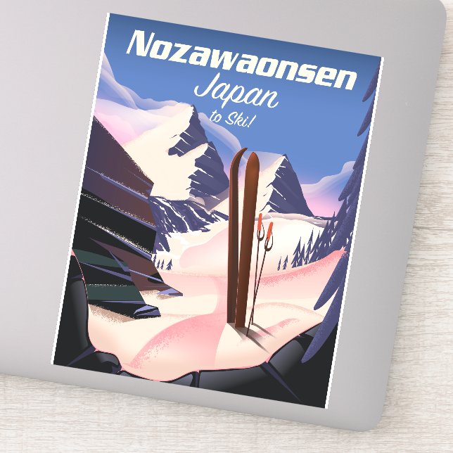 Adesivo Nozawaonsen Japão para esquiar (Detalhe)