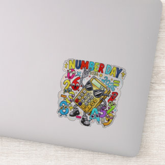 Adesivo Number Day 2026 Rock Star Maths Sticker for Kids