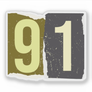 Adesivo Number Magazine Ransom 91