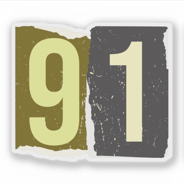 Adesivo Number Magazine Ransom 91 (Frente)