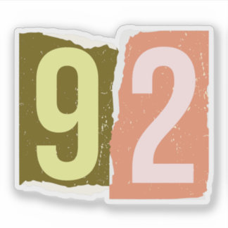 Adesivo Number Magazine Ransom 92