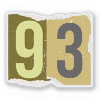 Adesivo Number Magazine Ransom 93