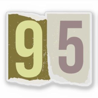 Adesivo Number Magazine Ransom 95