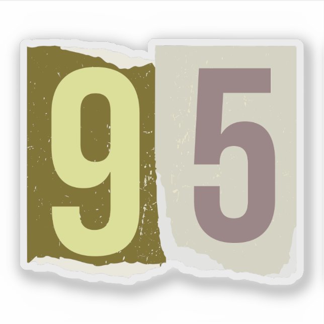 Adesivo Number Magazine Ransom 95 (Frente)