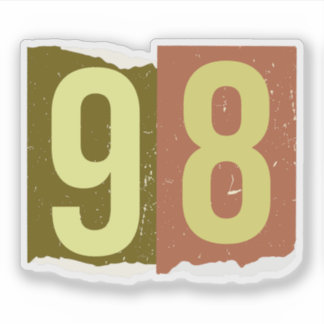 Adesivo Number Magazine Ransom 98