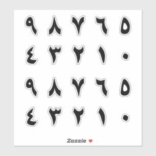 Adesivo Numeral Árabe Negro