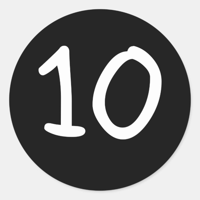 Adesivo numérico personalizado em forma de circula (Frente)
