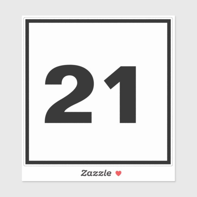 Adesivo Número de Caixa ao quadrado (Folha)