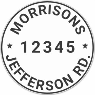 Adesivo Número de caixa do reciclagem de lixo personaliza