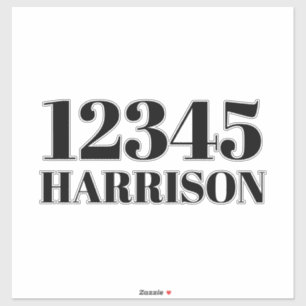 Adesivo Número de caixa do reciclagem de lixo personaliza