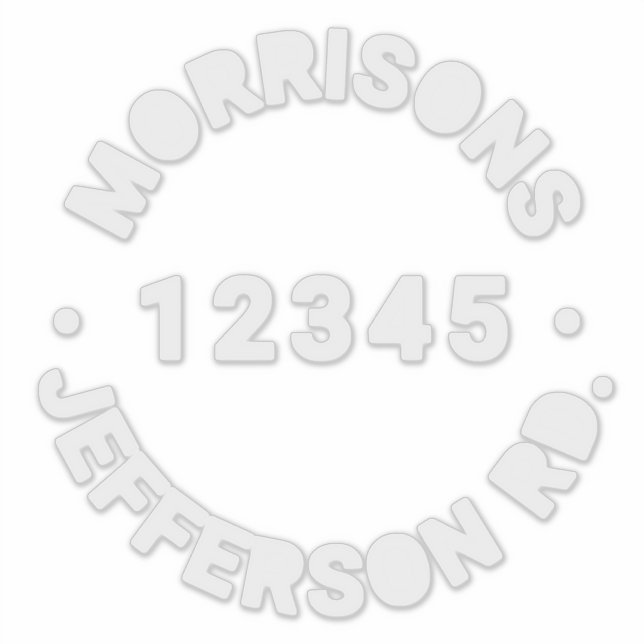 Adesivo Número de caixa do reciclagem de lixo personalizad (Frente)