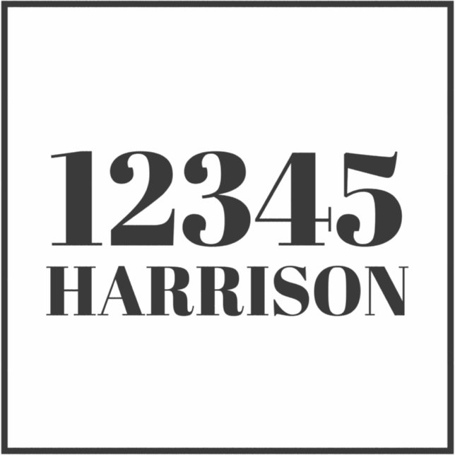 Adesivo Número de caixa do reciclagem de lixo personalizad (Frente)