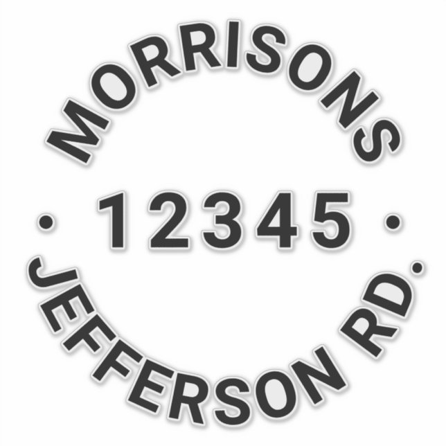 Adesivo Número de caixa do reciclagem de lixo personalizad (Frente)