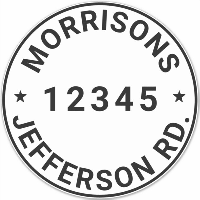 Adesivo Número de caixa do reciclagem de lixo personalizad (Frente)