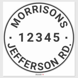 Adesivo Número de caixa do reciclagem de lixo personalizad