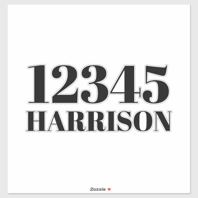 Adesivo Número de caixa do reciclagem de lixo personalizad (Folha)