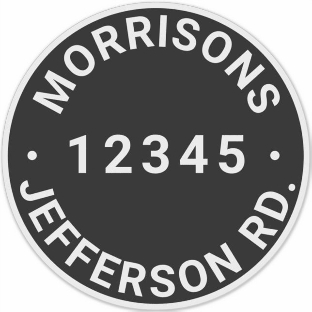 Adesivo Número de caixa do reciclagem de lixo personalizad (Frente)