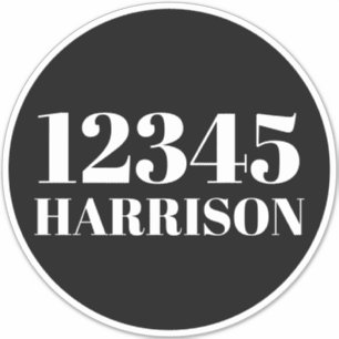 Adesivo Número de caixa do reciclagem de lixo personalizad