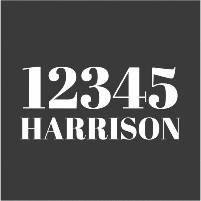 Adesivo Número de caixa do reciclagem de lixo personalizad (Frente)