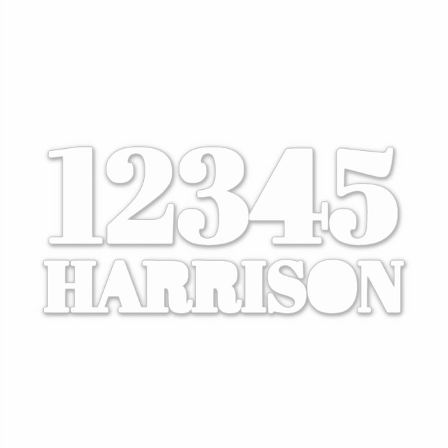 Adesivo Número de caixa do reciclagem de lixo personalizad (Frente)