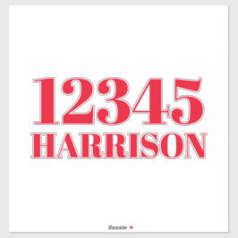 Adesivo Número de caixa do reciclagem de lixo personalizad