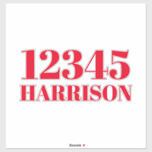 Adesivo Número de caixa do reciclagem de lixo personalizad