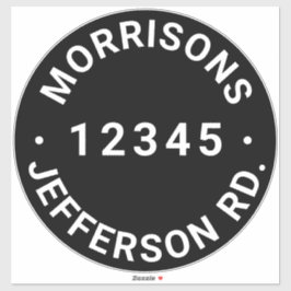 Adesivo Número de caixa do reciclagem de lixo personalizad