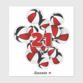 Adesivo número de camisa no aglomerado de bolas de basquet