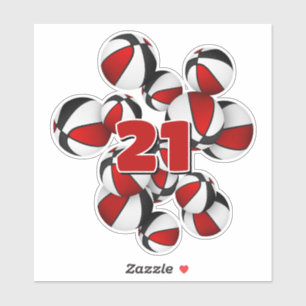 Adesivo número de camisa no aglomerado de bolas de basquet