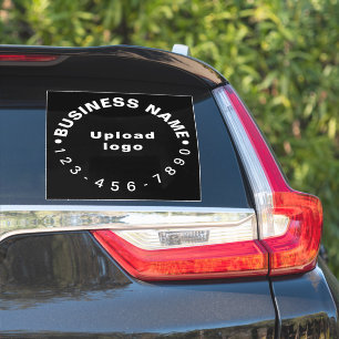 Adesivo Número de telefone comercial em Vinil preto grande