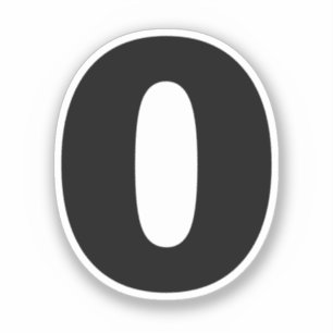 Adesivo Número de Vinheta Preta e Branca