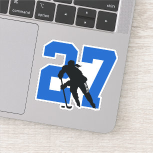 Adesivo Número do Jogador de Hóquei Personalizado de Gir