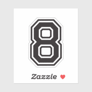 Adesivo Número oito pia batismal da faculdade de 8