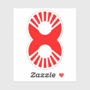 Adesivo Número Vermelho 8