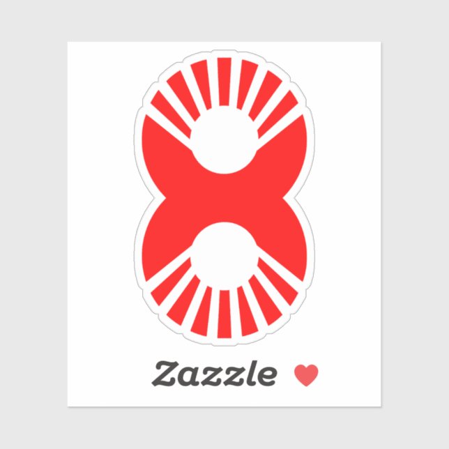 Adesivo Número Vermelho 8 (Folha)